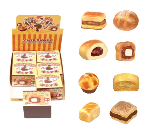 SQUISHY Bread Dolcetti ripieni PU ricrescita lenta 6cm – 8ass In Blind Box (xcm) – In espo da 6pz…x6…x256